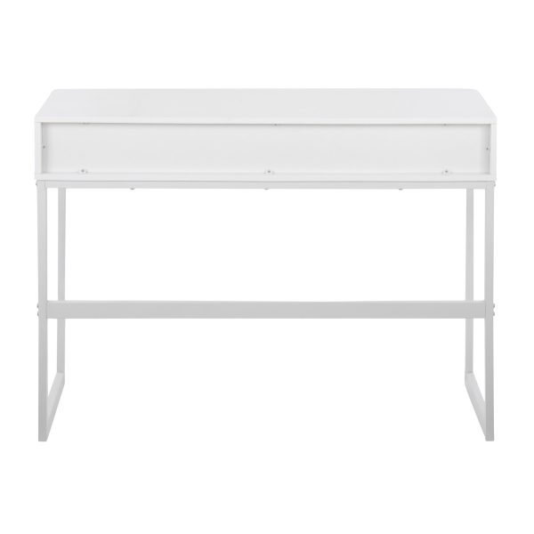 Franklin White Contemporary Console Table with Storage 8