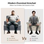 Frederick Grey Oversized USB Charging Pocket Armchair 10 Frederick Grey Oversized USB Charging Pocket Armchair