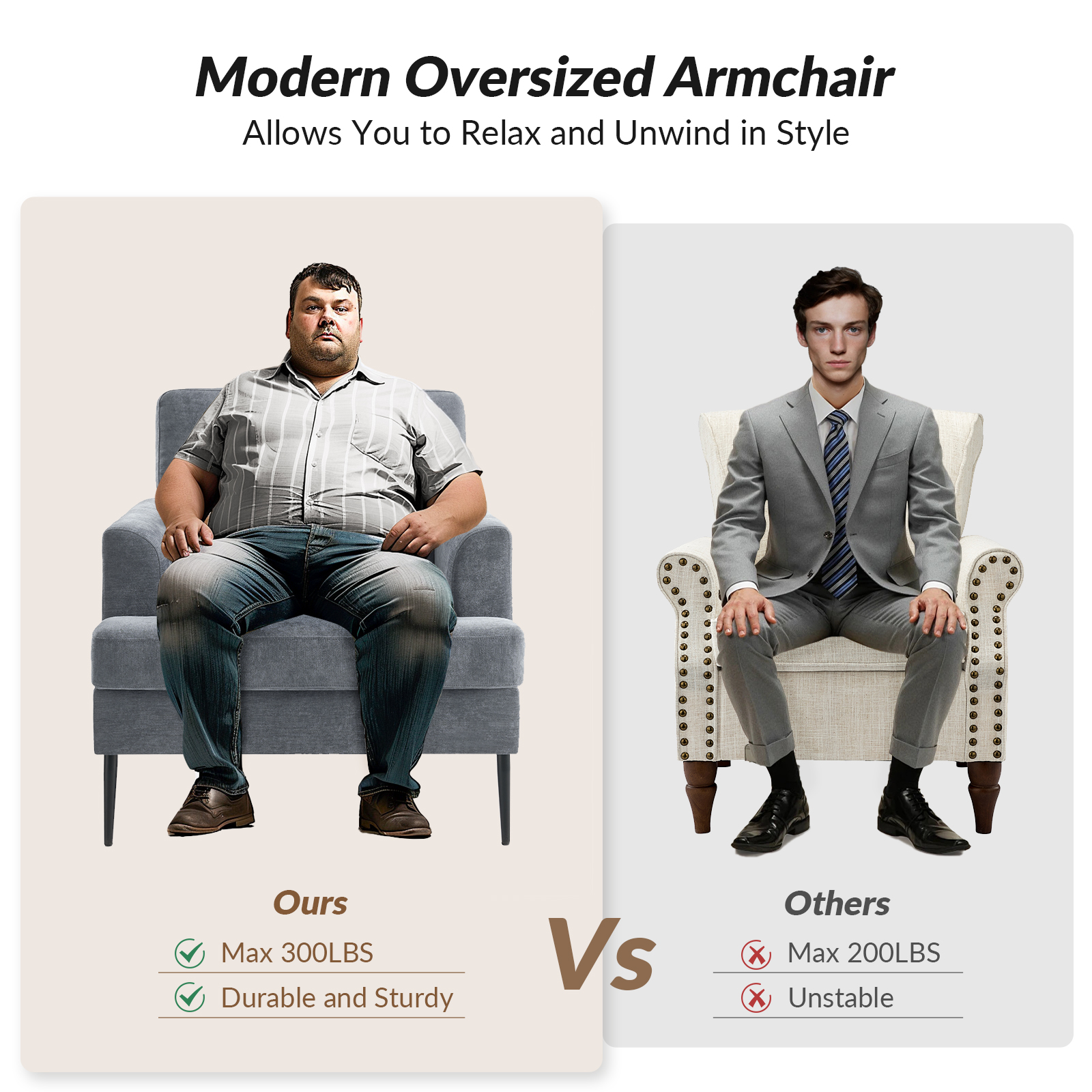 Frederick Grey Oversized USB Charging Pocket Armchair 5 Frederick Grey Oversized USB Charging Pocket Armchair - Image 5