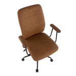 Fredrick Brown Faux Leather Contemporary Office Chair 23 Fredrick Brown Faux Leather Contemporary Office Chair