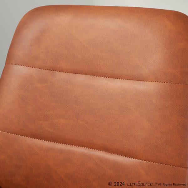 Fredrick Brown Faux Leather Contemporary Office Chair 2