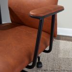Fredrick Brown Faux Leather Contemporary Office Chair 16 Fredrick Brown Faux Leather Contemporary Office Chair