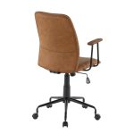 Fredrick Brown Faux Leather Contemporary Office Chair 20 Fredrick Brown Faux Leather Contemporary Office Chair