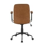 Fredrick Brown Faux Leather Contemporary Office Chair 21 Fredrick Brown Faux Leather Contemporary Office Chair
