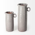 Frieda Large Freckled Gray Ceramic Jug