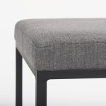 Frodo 16.5L x 16.5W x 26.4H Gray Fabric Seat W/Black Iron Frame Counter Stool