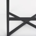 Frodo 16.5L x 16.5W x 26.4H Gray Fabric Seat W/Black Iron Frame Counter Stool
