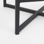 Frodo 16.5L x 16.5W x 26.4H Gray Fabric Seat W/Black Iron Frame Counter Stool