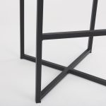 Frodo 16.5L x 16.5W x 29.75H Gray Fabric Seat W/Black Iron Frame Bar Stool