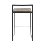 Fuji 26" Black Metal Espresso Bamboo Counter Stool (Set of 3) 21 Fuji 26" Black Metal Espresso Bamboo Counter Stool (Set of 3)