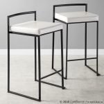 Fuji 26 Black Metal White Contemporary Counter Stool (Set of 3) 16 Fuji 26 Black Metal White Contemporary Counter Stool (Set of 3)