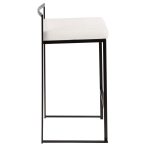 Fuji 26 Black Metal White Contemporary Counter Stool (Set of 3) 18 Fuji 26 Black Metal White Contemporary Counter Stool (Set of 3)