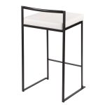Fuji 26 Black Metal White Contemporary Counter Stool (Set of 3) 19 Fuji 26 Black Metal White Contemporary Counter Stool (Set of 3)