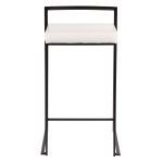 Fuji 26 Black Metal White Contemporary Counter Stool (Set of 3) 21 Fuji 26 Black Metal White Contemporary Counter Stool (Set of 3)