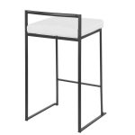 Fuji 26 Black Metal White Velvet Contemporary Stools (Set of 3) 19 Fuji 26 Black Metal White Velvet Contemporary Stools (Set of 3)