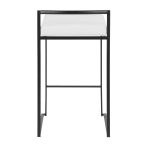 Fuji 26 Black Metal White Velvet Contemporary Stools (Set of 3) 20 Fuji 26 Black Metal White Velvet Contemporary Stools (Set of 3)