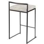 Fuji 26" Contemporary Stackable Black Metal Counter Stools (Set of 3) (Set of 3) 17 Fuji 26" Contemporary Stackable Black Metal Counter Stools (Set of 3) (Set of 3)