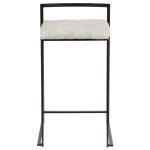 Fuji 26" Contemporary Stackable Black Metal Counter Stools (Set of 3) (Set of 3) 19 Fuji 26" Contemporary Stackable Black Metal Counter Stools (Set of 3) (Set of 3)