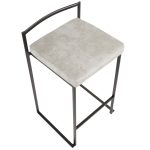 Fuji 26" Contemporary Stackable Black Metal Counter Stools (Set of 3) (Set of 3) 20 Fuji 26" Contemporary Stackable Black Metal Counter Stools (Set of 3) (Set of 3)