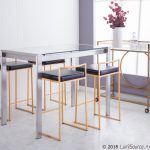 Fuji 26 Gold Black Faux Leather Contemporary Counter Stools (Set of 3) 15 Fuji 26 Gold Black Faux Leather Contemporary Counter Stools (Set of 3)