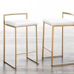 Fuji 26 Gold White Contemporary Stackable Counter Stools (Set of 3) 15 Fuji 26 Gold White Contemporary Stackable Counter Stools (Set of 3)