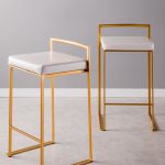 Fuji 26 Gold White Contemporary Stackable Counter Stools (Set of 3) 17 Fuji 26 Gold White Contemporary Stackable Counter Stools (Set of 3)