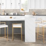 Fuji 26 Gold White Contemporary Stackable Counter Stools (Set of 3) 18 Fuji 26 Gold White Contemporary Stackable Counter Stools (Set of 3)