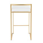 Fuji 26 Gold White Contemporary Stackable Counter Stools (Set of 3) 22 Fuji 26 Gold White Contemporary Stackable Counter Stools (Set of 3)