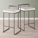 Fuji 26 Inch Antique Metal White Contemporary Stools (Set of 3) 14 Fuji 26 Inch Antique Metal White Contemporary Stools (Set of 3)