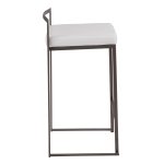 Fuji 26 Inch Antique Metal White Contemporary Stools (Set of 3) 16 Fuji 26 Inch Antique Metal White Contemporary Stools (Set of 3)