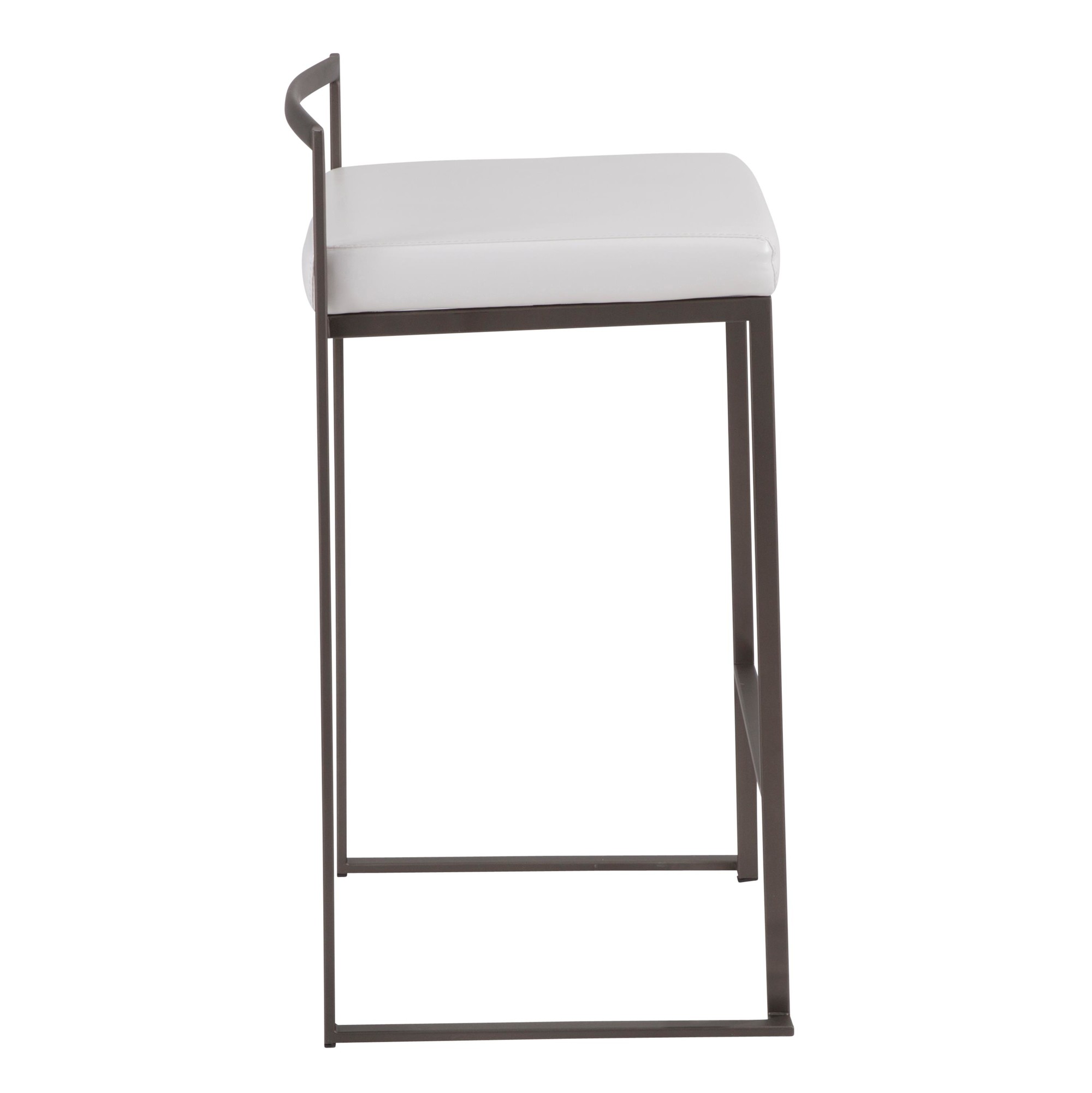 Fuji 26 Inch Antique Metal White Contemporary Stools (Set of 3) 5 Fuji 26 Inch Antique Metal White Contemporary Stools (Set of 3) - Image 5