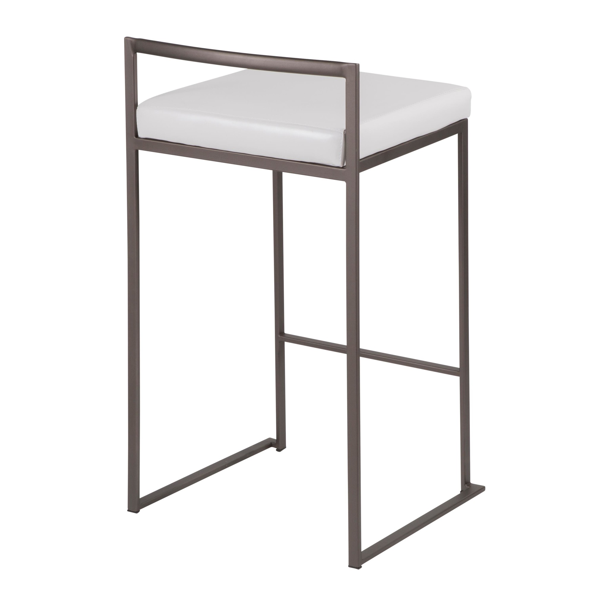 Fuji 26 Inch Antique Metal White Contemporary Stools (Set of 3) 6 Fuji 26 Inch Antique Metal White Contemporary Stools (Set of 3) - Image 6
