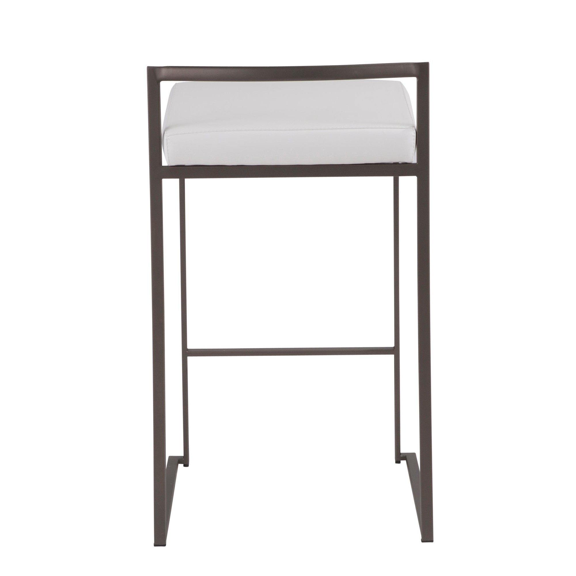 Fuji 26 Inch Antique Metal White Contemporary Stools (Set of 3) 7 Fuji 26 Inch Antique Metal White Contemporary Stools (Set of 3) - Image 7
