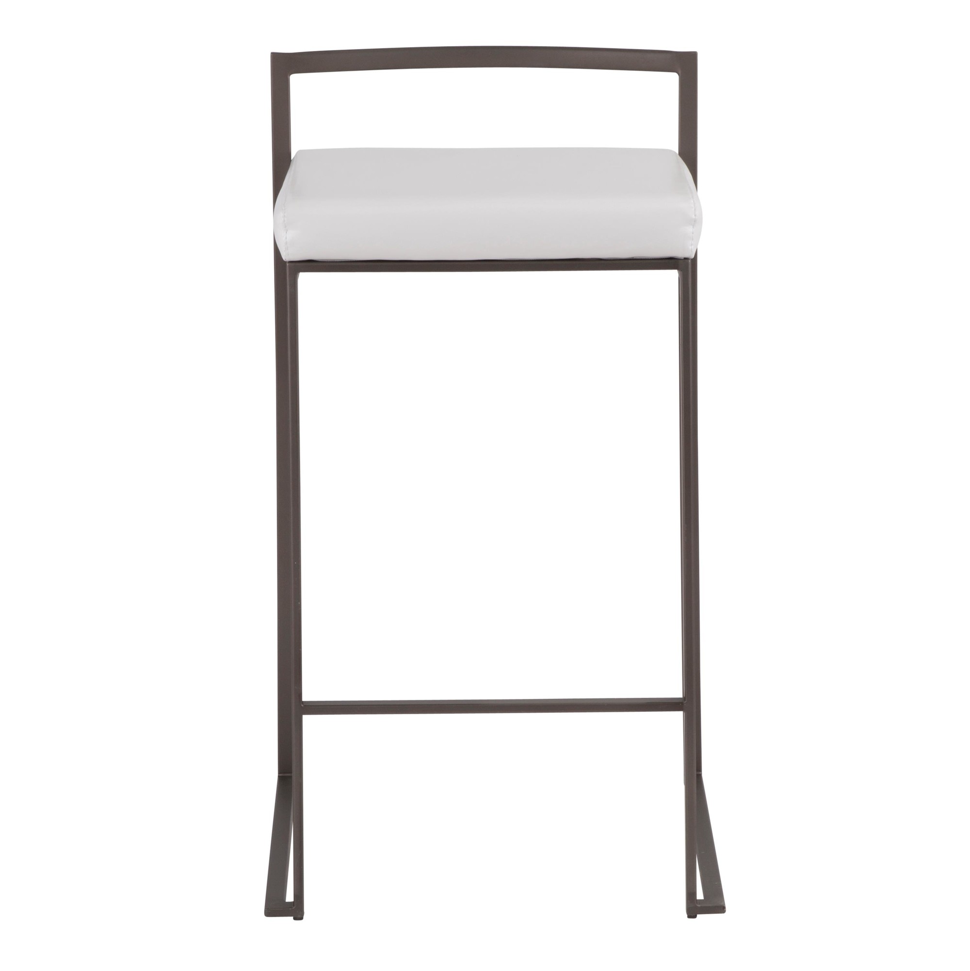 Fuji 26 Inch Antique Metal White Contemporary Stools (Set of 3) 8 Fuji 26 Inch Antique Metal White Contemporary Stools (Set of 3) - Image 8