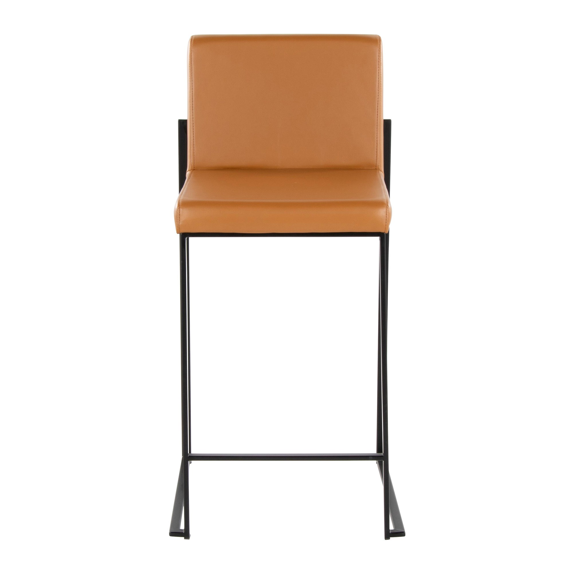 Fuji 26-Inch Black Metal Camel Contemporary Counter Stools (Set of 2) 8 Fuji 26-Inch Black Metal Camel Contemporary Counter Stools (Set of 2) - Image 8