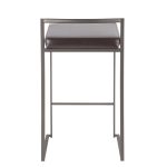 Fuji 26 Inch Brown Faux Leather Industrial Counter Stools (Set of 3) 18 Fuji 26 Inch Brown Faux Leather Industrial Counter Stools (Set of 3)