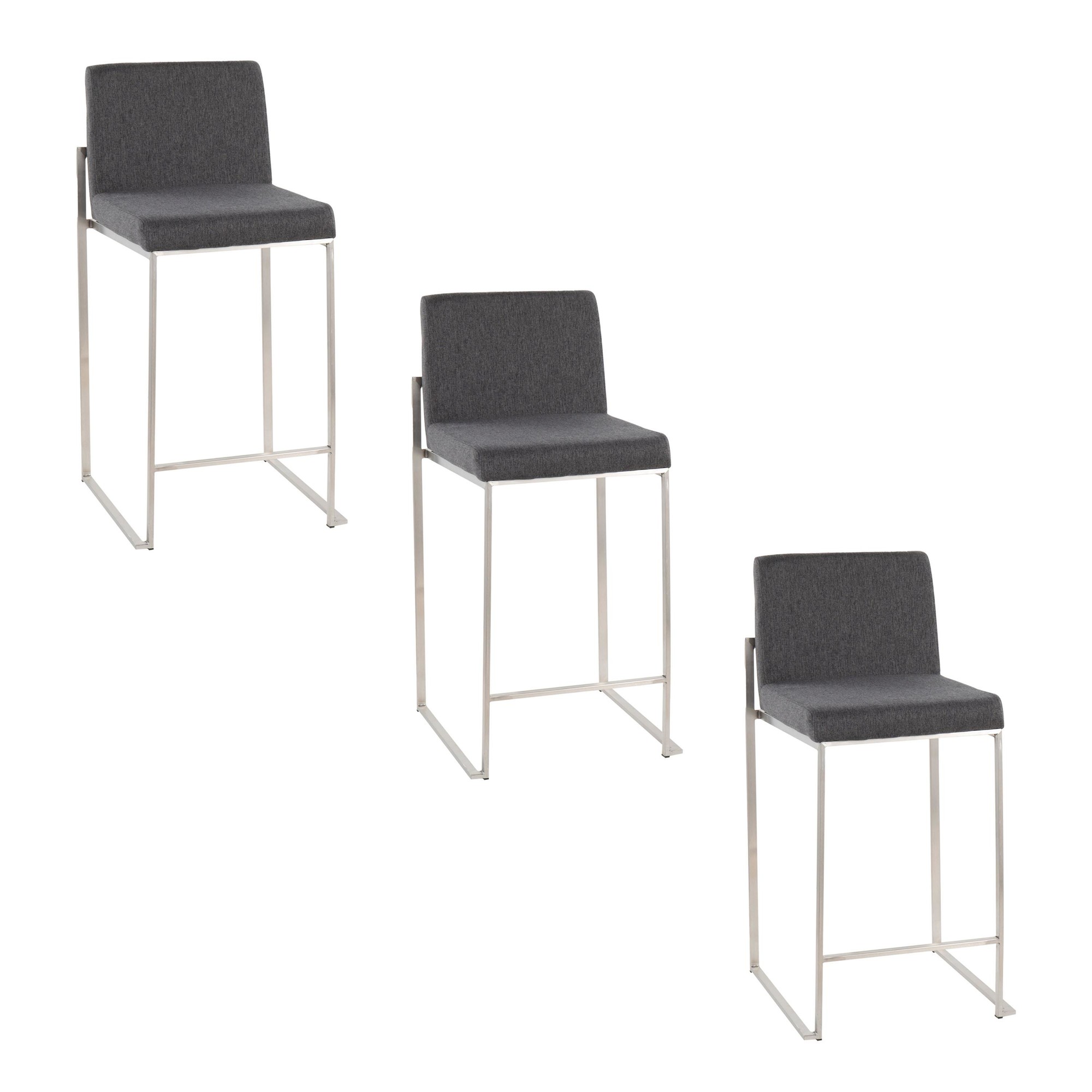 Fuji 26 Inch Contemporary High Back Counter Stools (Set of 3) (Set of 3) 7 Fuji 26 Inch Contemporary High Back Counter Stools (Set of 3) (Set of 3) - Image 7