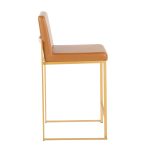 Fuji 26-Inch Gold and Camel Contemporary Counter Stools (Set of 2) 14 Fuji 26-Inch Gold and Camel Contemporary Counter Stools (Set of 2)
