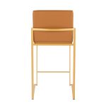 Fuji 26-Inch Gold and Camel Contemporary Counter Stools (Set of 2) 16 Fuji 26-Inch Gold and Camel Contemporary Counter Stools (Set of 2)