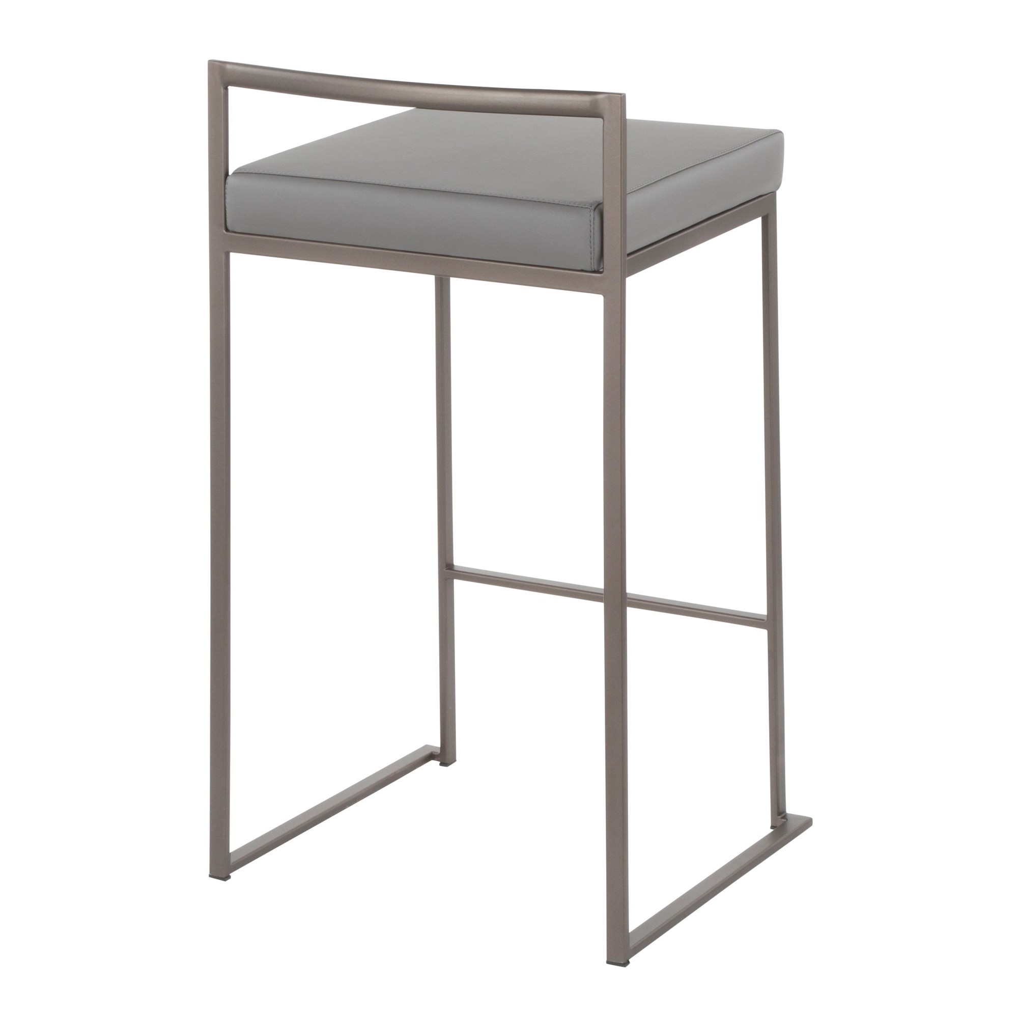 Fuji 26-Inch Industrial Antique Metal Grey Counter Stool (Set of 3) 5 Fuji 26-Inch Industrial Antique Metal Grey Counter Stool (Set of 3) - Image 5