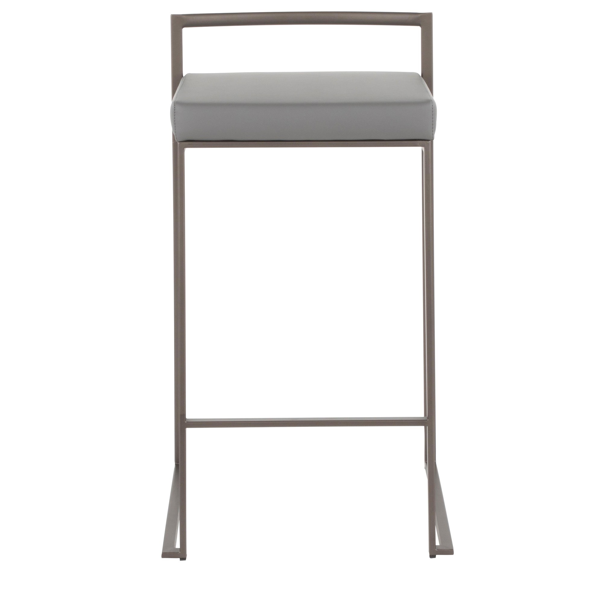 Fuji 26-Inch Industrial Antique Metal Grey Counter Stool (Set of 3) 7 Fuji 26-Inch Industrial Antique Metal Grey Counter Stool (Set of 3) - Image 7