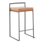 Fuji 26-Inch Industrial Camel Counter Stool Set (Set of 3) 13 Fuji 26-Inch Industrial Camel Counter Stool Set (Set of 3)
