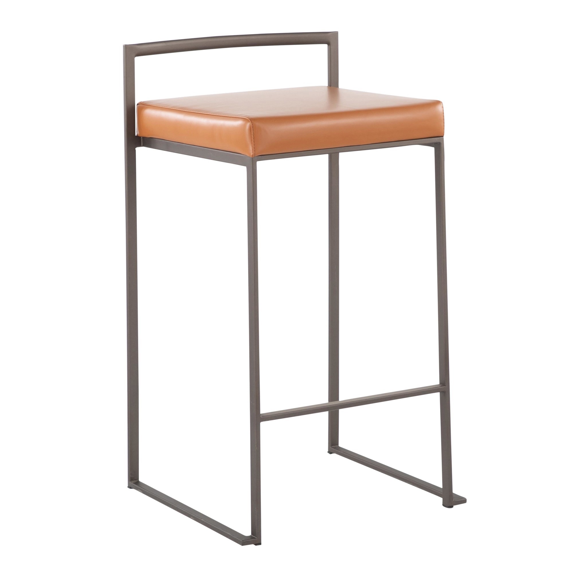 Fuji 26-Inch Industrial Camel Counter Stool Set (Set of 3) 3 Fuji 26-Inch Industrial Camel Counter Stool Set (Set of 3) - Image 3