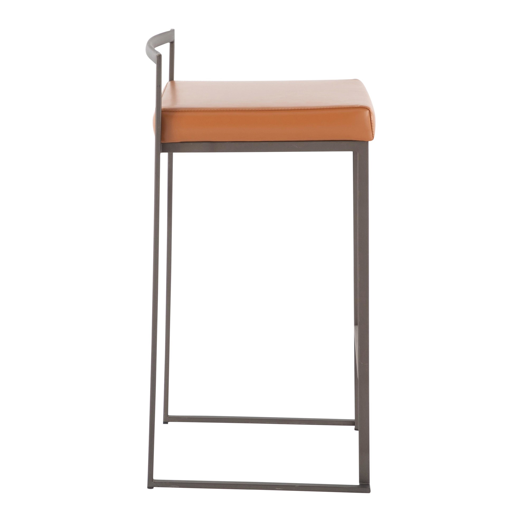Fuji 26-Inch Industrial Camel Counter Stool Set (Set of 3) 4 Fuji 26-Inch Industrial Camel Counter Stool Set (Set of 3) - Image 4