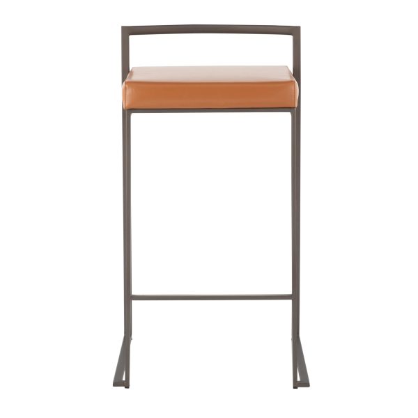 Fuji 26 Inch Industrial Camel Counter Stool Set Set of 3 6