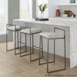 Fuji 26" Industrial Stackable Counter Stools Antique Metal (Set of 3) (Set of 3) 12 Fuji 26" Industrial Stackable Counter Stools Antique Metal (Set of 3) (Set of 3)
