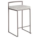 Fuji 26" Industrial Stackable Counter Stools Antique Metal (Set of 3) (Set of 3) 15 Fuji 26" Industrial Stackable Counter Stools Antique Metal (Set of 3) (Set of 3)