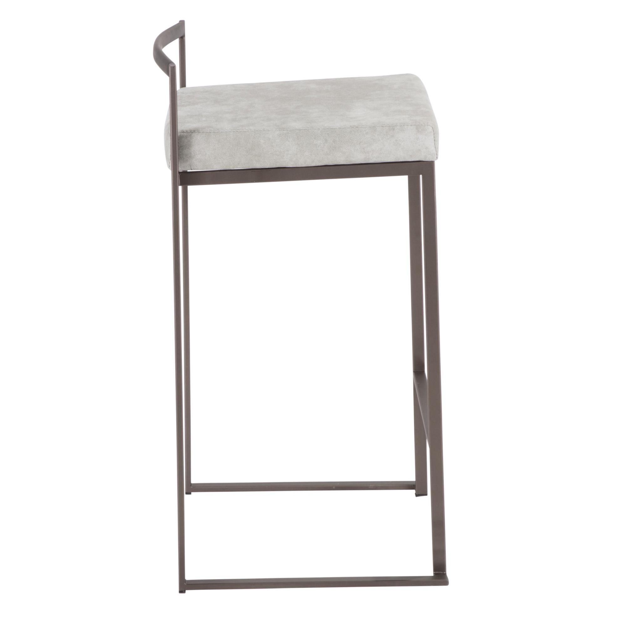 Fuji 26" Industrial Stackable Counter Stools Antique Metal (Set of 3) (Set of 3) 5 Fuji 26" Industrial Stackable Counter Stools Antique Metal (Set of 3) (Set of 3) - Image 5