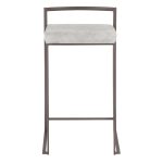 Fuji 26" Industrial Stackable Counter Stools Antique Metal (Set of 3) (Set of 3) 19 Fuji 26" Industrial Stackable Counter Stools Antique Metal (Set of 3) (Set of 3)