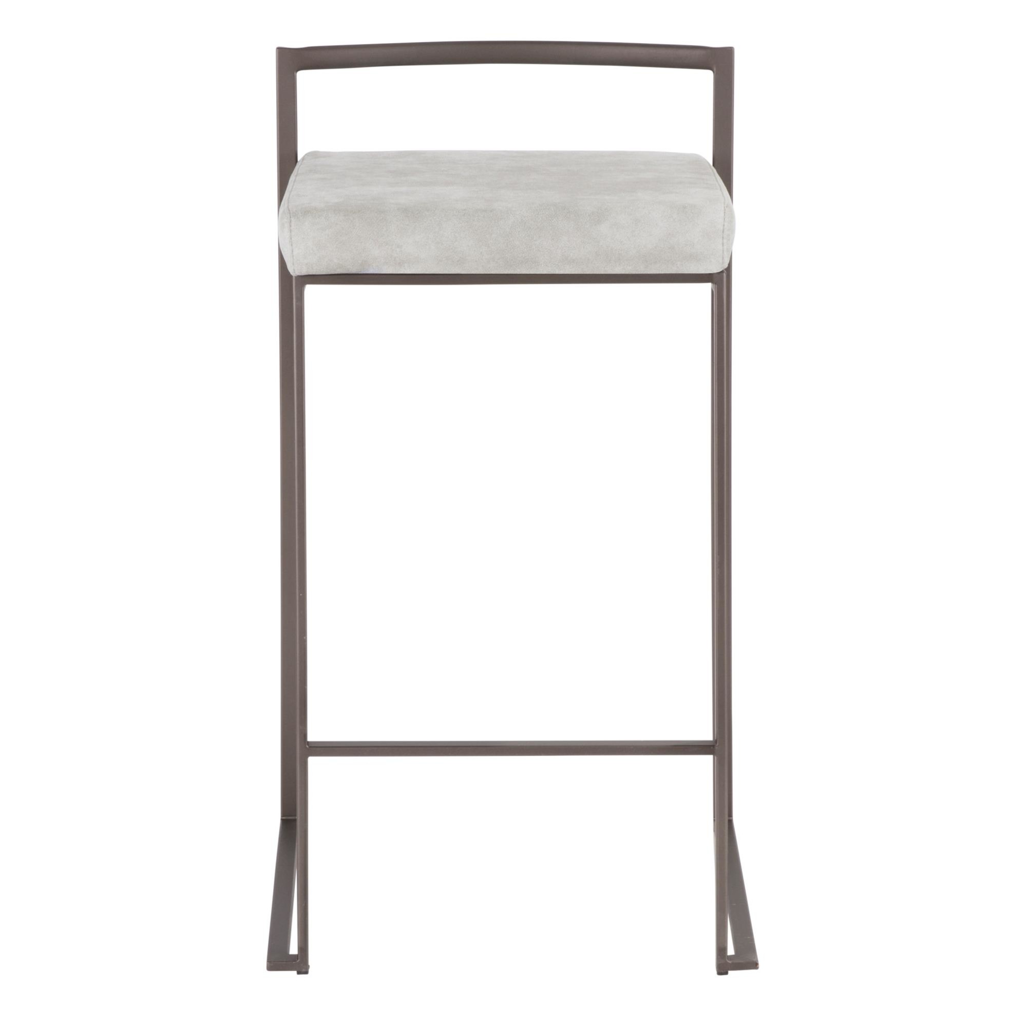 Fuji 26" Industrial Stackable Counter Stools Antique Metal (Set of 3) (Set of 3) 8 Fuji 26" Industrial Stackable Counter Stools Antique Metal (Set of 3) (Set of 3) - Image 8